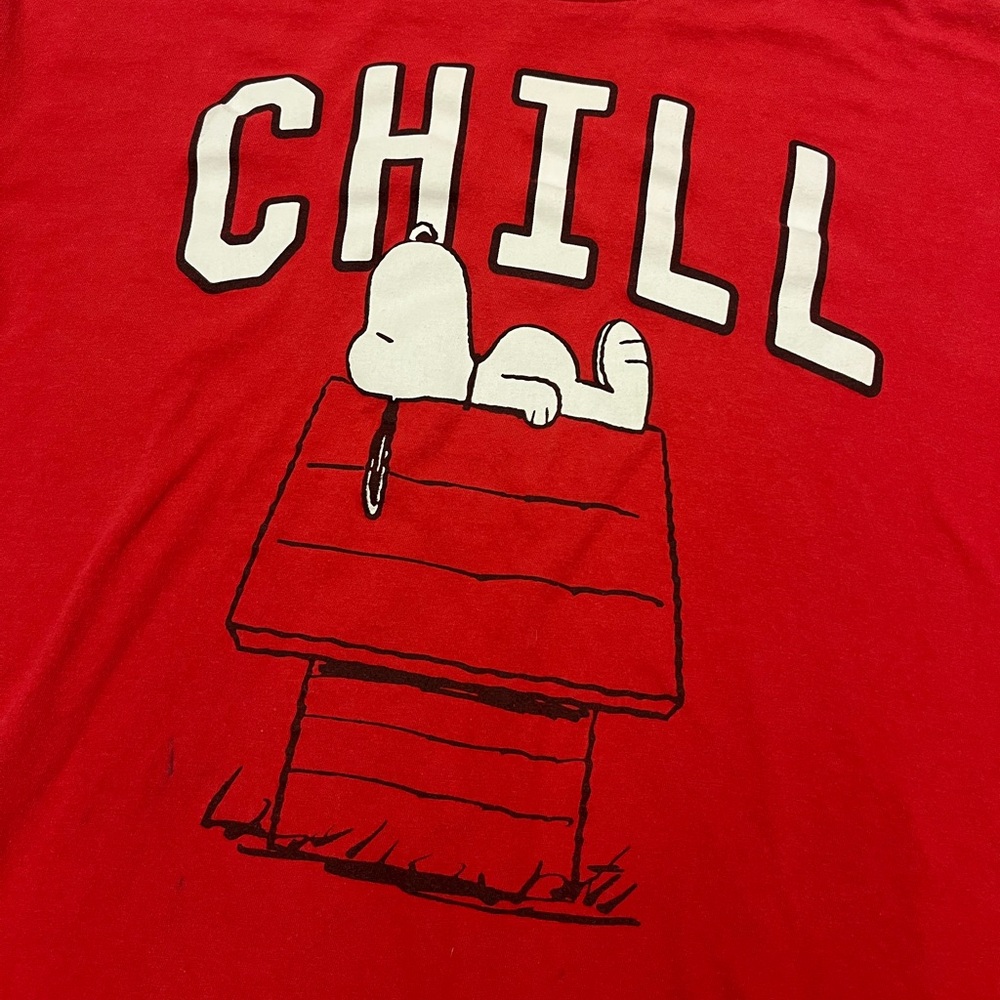Peanuts Snoopy T-Shirt Sz M Red Chill Doghouse Cartoon Novelty Retro TV Shows - Picture 6 of 11